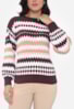 Blusa Feminina de Tricot Tricô Manga Longa 3 Cores Bolinhas Roxo