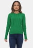 Blusa Pink Tricot Básica de Tricô Modal Canelado e Manga Longa Thalita Feminina Verde
