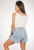 Blusa Regata Cropped Pink Tricot Top Feminino DeTricô Fang Lurex Com Alças Branco