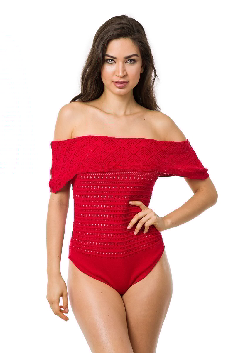 Body de Tricô Pink Tricot Ombro a Ombro Feminino