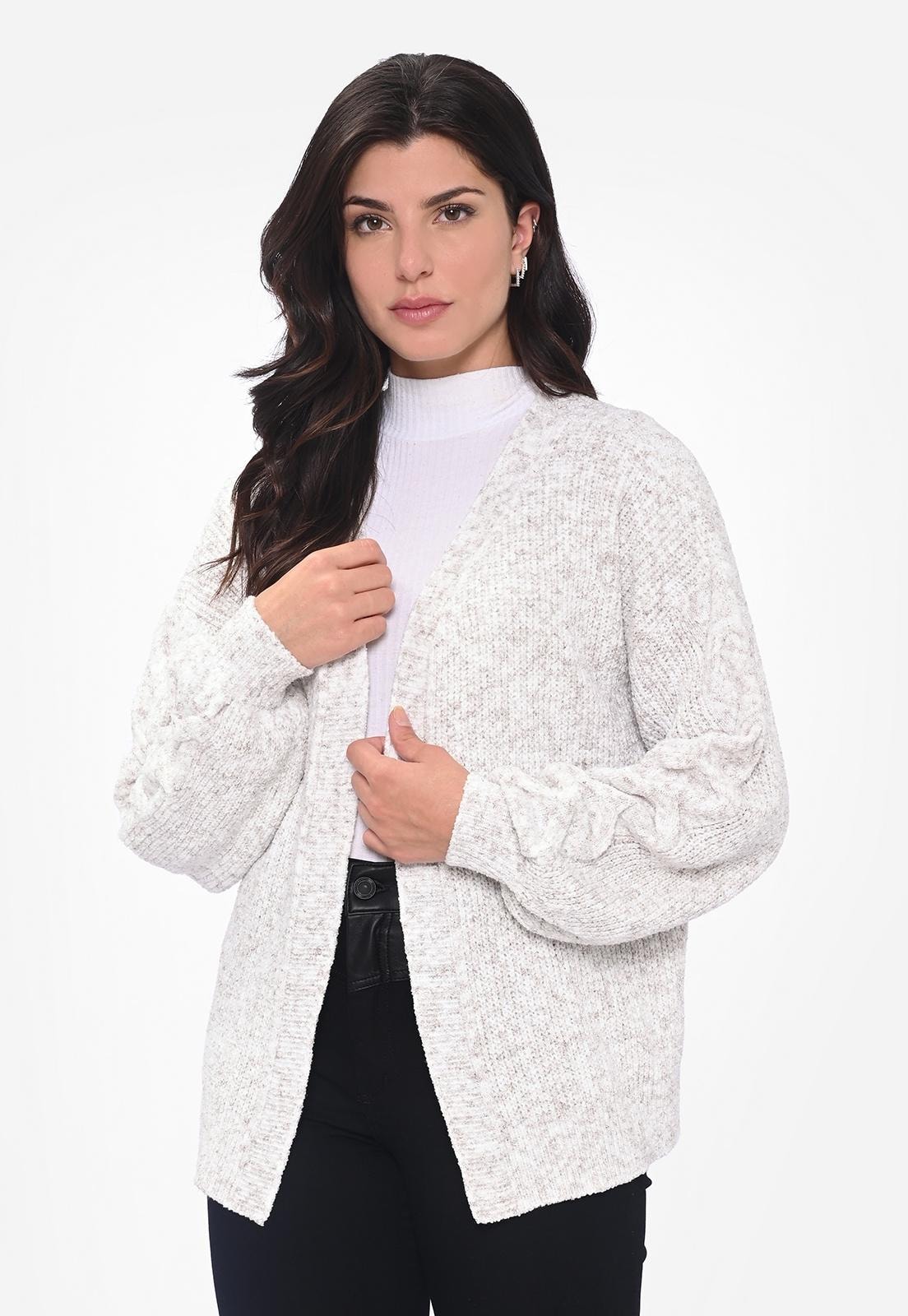 Casaco branco feminino fashion inverno