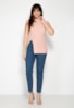 Regata de Tricô Modal com Fenda Básica Pink Tricot Feminina Rosê