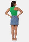 Tricô Blusa Cropped com Recorte no Ombro PinkTricot Modal Feminino Verde Alberta