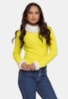 Tricô Blusa de Frio Pink Tricot Pele e Gola Alta Feminina Amarelo