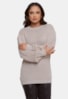 Tricô Blusa Pink Tricot Fang Manga Longa de Frio Feminina Bege