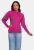 Tricô Blusa Pink Tricot Manga Bufante de Frio Feminina Violeta