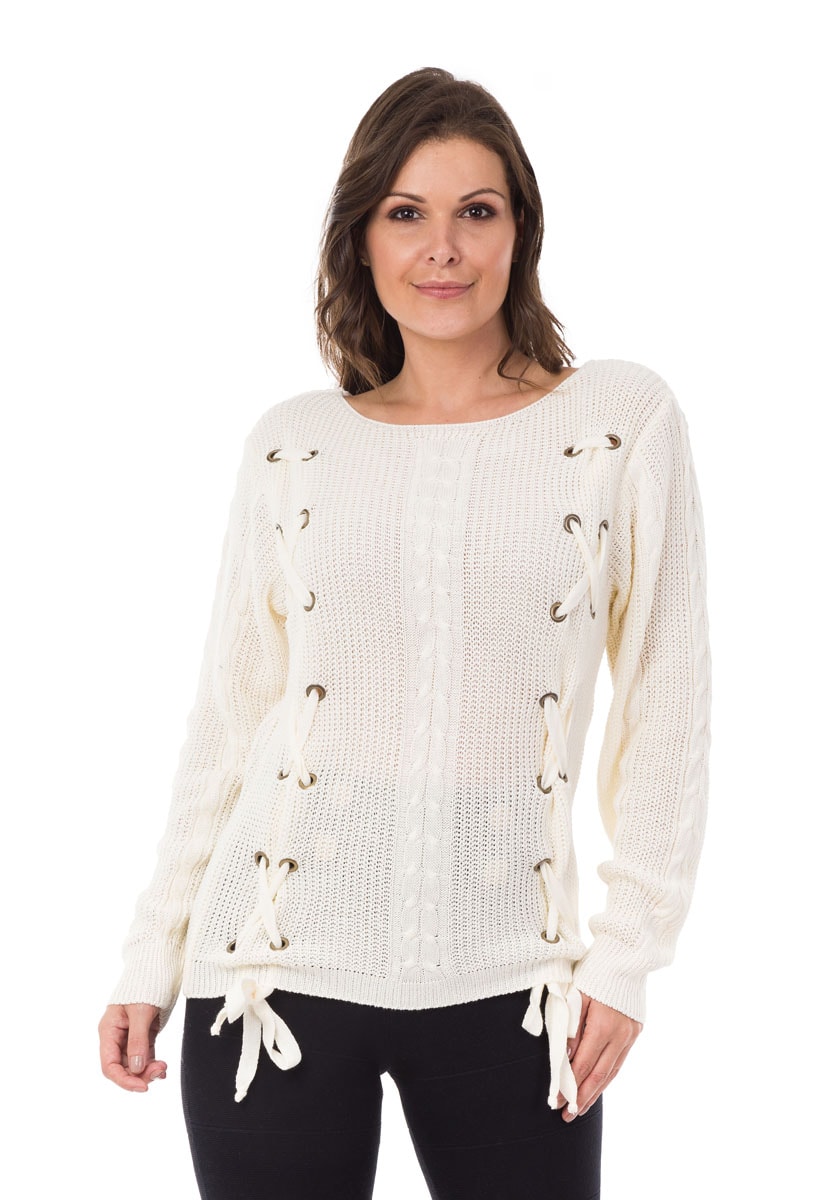 blusa de trico trançada