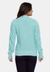 Tricô Blusa Sueter Pink Tricot Geométrica de Frio Feminino Verde