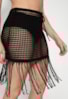 Tricô Conjunto Top e Saia Saída Praia Pink Tricot Feminino Preto