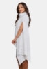 Tricô Poncho Cachecol Pink Tricot Gola Sem Punhos Feminino Branco