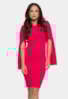 Vestido Curto Pink Tricot de Tricô Com Manga Longa Feminino Rosa