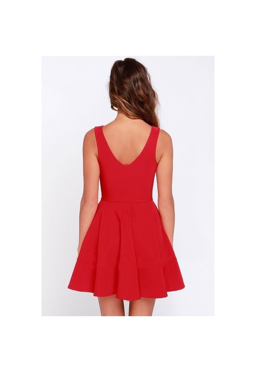 Vestido De Festa Pink Tricot Regata Godê Verão De Tricô Feminino Vermelho