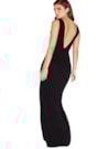 Vestido Longo Para Festa De Formatura com Decote nas Costas Feminino Preto