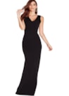 Vestido Longo Para Festa De Formatura com Decote nas Costas Feminino Preto